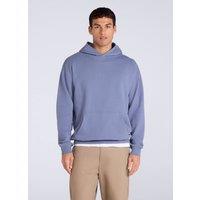 Animal Men's 'Icon' Logo Print Kangaroo Pocket Cotton Snug Fit Drop Shoulder Hoody in Blue | Size: XS