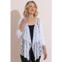 Anna Rose Women's Knitted & Lace Cover Up in Ivory | Size: Medium