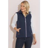 Anna Rose Women's Lightweight Padded Hooded Gilet in Navy | Size: Medium