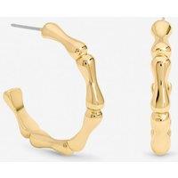 Mood Women's Gold Polished Bamboo Hoop Earrings
