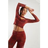 Pink Vanilla Women's Saturn Long Sleeve Letterbox Top in Orange | Size: Small