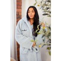 Lulabay Women's Personalised Premium Dressing Gown in Light Blue | Size: 20-22