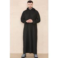 Thobez Men's Muslim Islamic Hooded Thobe in Black | Size: 60R