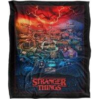 Stranger Things Hawkins Map Poster Super Soft Throw Blanket 152x127 Cm