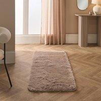 OHS Soft Fluffy Runner Rug Anti-Slip Floor Mat in Natural | Size: 60 cm x 150 cm