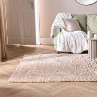 OHS Soft Fluffy Rug Anti-Slip Carpet Area Floor Mat in Stone | Size: 120 cm x 170 cm