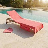 OHS Beach Towel Bag Microfibre Quick Dry Absorbent Bath Large Travel Spa in Coral