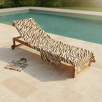 OHS Zebra Print Beach Towel with Bag Quick Dry Absorbent Travel Spa