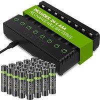 Venom Rechargeable Battery Charging Dock plus 24 x AAA 800mAh Batteries in Black | Size: 25 Pack