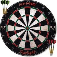 Hy-Pro Topflight Dartboard - Dart Board Set in Black | Size: Kids