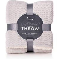 Voltico Jacquard Flannel Sherpa Throw - Charcoal&Grey, 130 160 cm in Light Grey | Size: 130 cm x160 cm