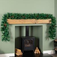 Samuel Alexander 2.7m Green Christmas Garland with Pine Cones & Mixed Needles