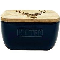 Selbrae House Blue Butter Dish - Stag Prince in Dark Blue | Size: 140 cm x 90 cm