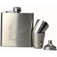 Selbrae House Hip Flask & Cup Set - Shooting in Brown