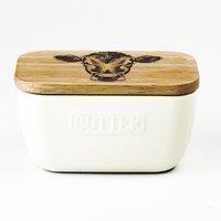Selbrae House White Butter Dish - Jersey Cow | Size: 140 cm x 90 cm