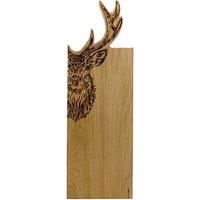 Selbrae House Framed Oak Serving Board - Medium - Stag in Light Brown