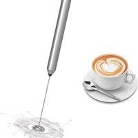 Xample Milk Frother Handheld Battery Operated Mini Mixer Electric Foam Coffee in Silver