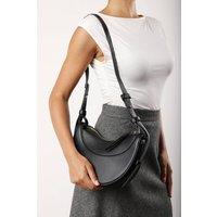 Where's That From Women's 'Envie' Crescent Faux Leather Shoulder Bag in Black