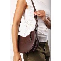 Where's That From Women's 'Envie' Crescent Faux Leather Shoulder Bag in Dark Brown