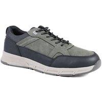 Pavers Men's Wide Fit Rugged Lace Up Trainers in Khaki | Size: 8