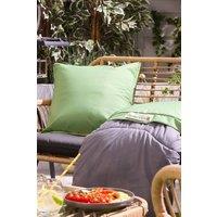 Slumberdown Unwind Outside Outdoor 2 in 1 Blanket Cushion in Light Green | Size: 45 cm x 45 cm