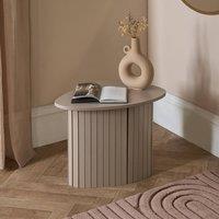OHS Madison Ribbed Side Table Corner Bedroom Living Room Office Bedside in Natural