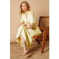 Oasis Women's Satin Midaxi Dress in Butter | Size: 8