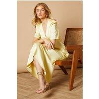 Oasis Women's Satin Midaxi Dress in Butter | Size: 14