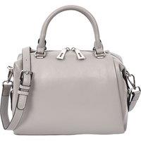 House of Leather Women's Womens Real Leather Handbag Small Size Shoulder Bag Luna Ivory in Grey