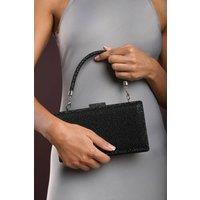 Where's That From Women's 'Veil' Embellished Hard Case Evening Clutch Bag in Black