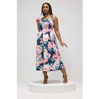 Yours Women's Floral Midi Skater Dress | Size: 16