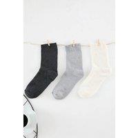 WOVCOR Women's 3 Pack Cotton Terry Knit Crew Socks