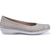 Hotter Women's 'Livvy II' Ballet Pumps in Mid Grey | Size: 3