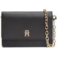 Tommy Hilfiger Women's TH Icon Card Holder W/Chain Black