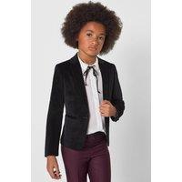 Roco Girl's Roxy - Black velvet tuxedo suit jacket | Size: 9 Years