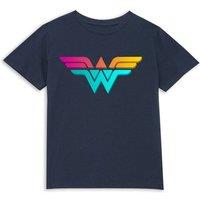 Wonder Woman Official DC Comics Justice League Neon Kids' T-Shirt in Navy