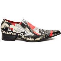 XPOSED Men's Stylish Metal Toe Loafers with Glitter | Size: 9