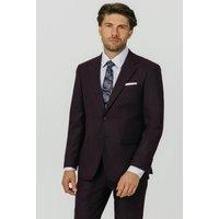 Dobell Men's Blackberry Twill 2 Piece Suit in Purple | Size: 44R