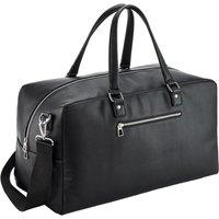 Quadra Men's Tailored Luxe PU Weekend Bag in Black