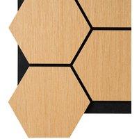 Fuse Acoustic Wall Panels Fuse Acoustic Wooden Hexagon Wall Panel in Natural Oak in Light Oak