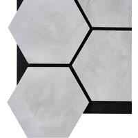 Fuse Acoustic Wall Panels Fuse Acoustic Wooden Hexagon Wall Panel in Concrete Effect in Grey