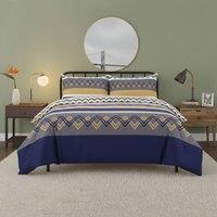 Snug City Zig Zag Complete Bedding Set Duvet Cover Set Pillowcase Fitted Sheet | Size: Single