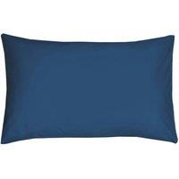 Smart Living Polycotton Bed Linen Luxury Fitted Bedsheet or Pillowcase Pair NonIron in Blue | Size: Standard Pillow Case