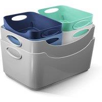 Keplin 6 Pack Plastic Studio Basket - Container Boxes for Storage Organising