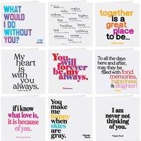 Quotable Love Quotes Greetings Cards 9 Multipack Assorted | Size: 9 Pack