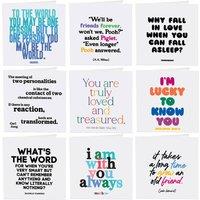 Quotable Friendship Quotes Greetings Cards 9 Multipack Assorted | Size: 9 Pack