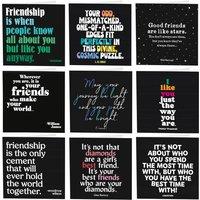 Quotable Friendship Quotes Greetings Cards 9 Multipack Assorted | Size: 9 Pack
