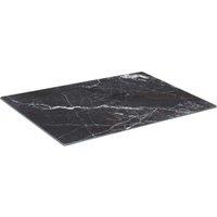 Harbour Housewares Glass Chopping Board - 30 x 20cm Marble Effect Kitchen Cutting Board in Black | Size: 30 x 20 cm