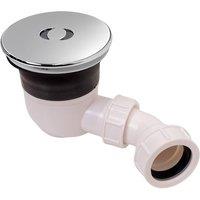 Balterley Round Shower Tray Waste Top Fix Installation, 125 x 114 x 187mm Chrome in Silver
