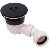 Balterley Round Shower Tray Waste Top Fix Installation, 125 x 114 x 187mm, Black